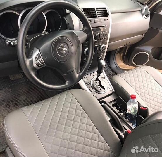 Чехлы экокожа Ромб на Suzuki Grandvitara Автопилот