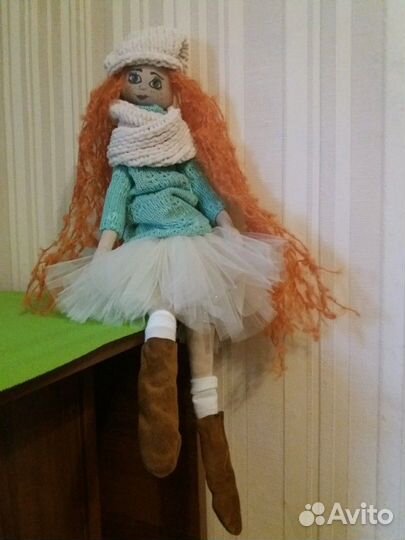 Кукла текстильная ручной работы 50 см