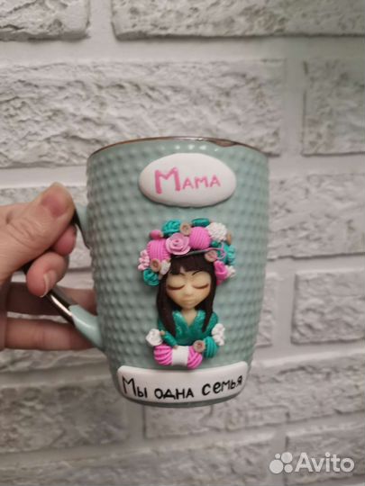 Кружка, декор ручной работы, под заказ