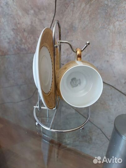 Чашка с блюдцем кофейная пара