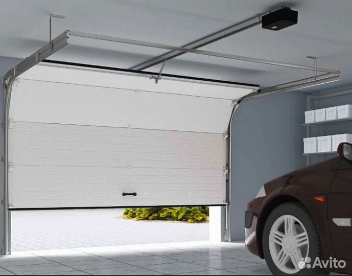 Гаражные секционные ворота установка до 3 дня