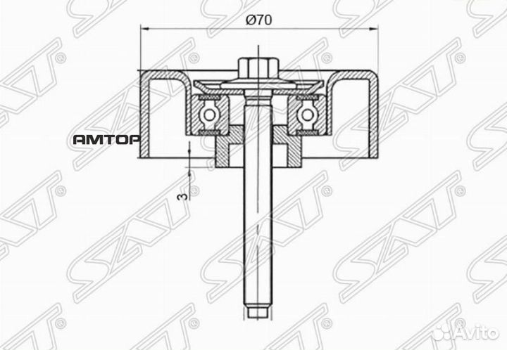 SAT ST-LFH1-15-940 Ролик приводного ремня обводной