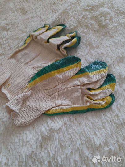 Перчатки обрезиненные