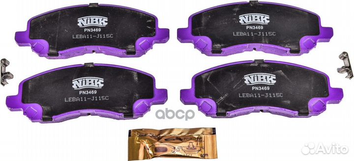 PN3469-nibk колодки дисковые п Mitsubishi Spac