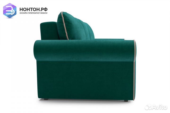 Диван еврокнижка Прованс 3-х местный изумрудный