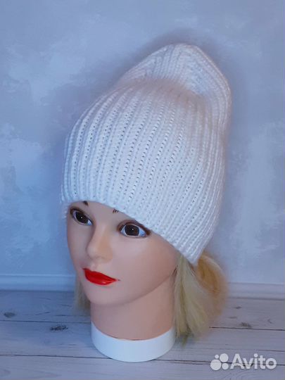 Шапка бини вязаная ручная работа