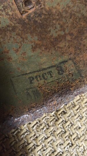 Каска ркка обр 1939 антуражная трехклепка клеймо