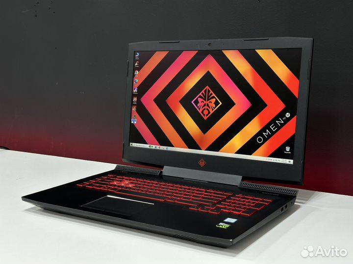 HP Omen 17.3 IPS Core i7 16G озу GTX1050ti SSD+HDD