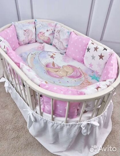 Комплект бортики в детскую кроватку с одеялом