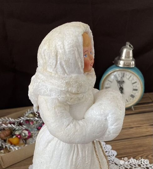 Снегурочка в ретро стиле (ватная игрушка)