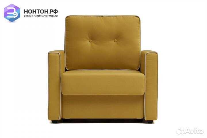 Кресло еврокнижка Леон горчичное