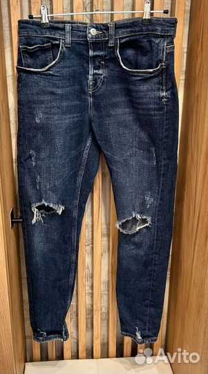 Джинсы Zara eur 38 с высокой талией mom