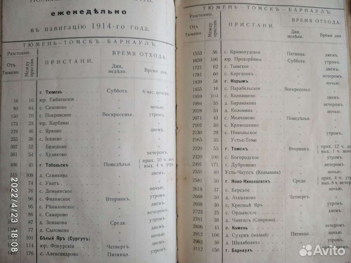 Путеводитель по Иртышу и Оби 1914 год