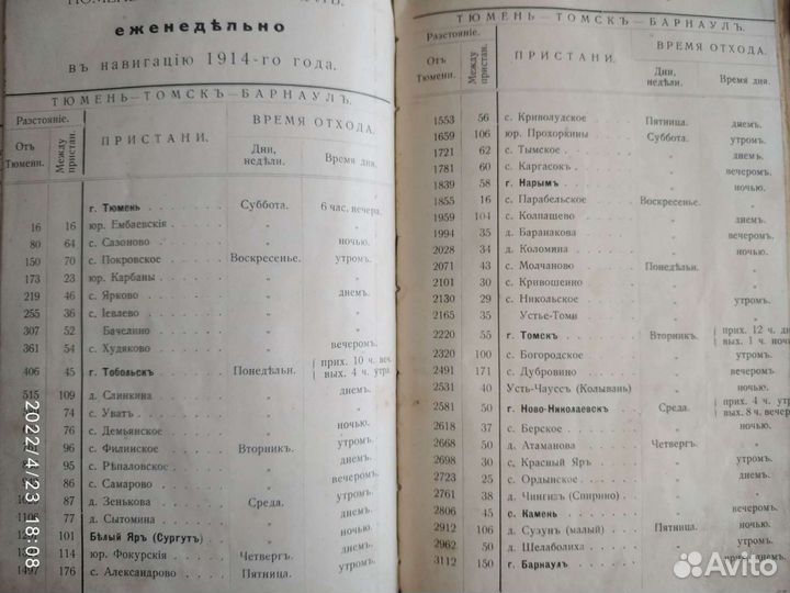 Путеводитель по Иртышу и Оби 1914 год