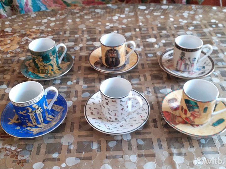 Кофейный сервиз новый Греция на 6 персон фарфор