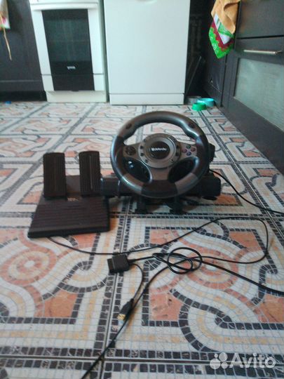 Игровой руль с педалями для пк