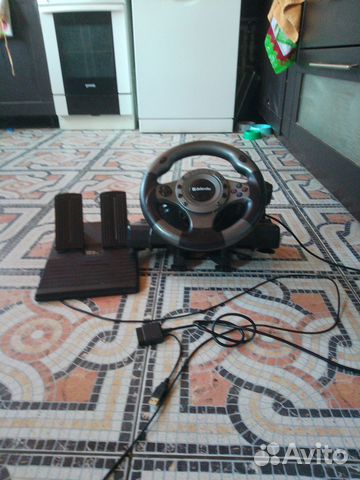 Игровой руль с педалями для пк