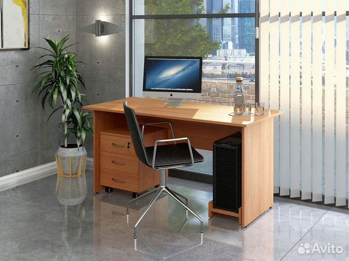 Стол компьютерный с тумбой Рубин 42 261 для офиса