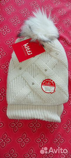 Комплект шапка, шарф, перчатки