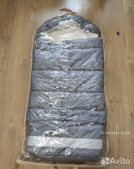 Меховой конверт в коляску овчина