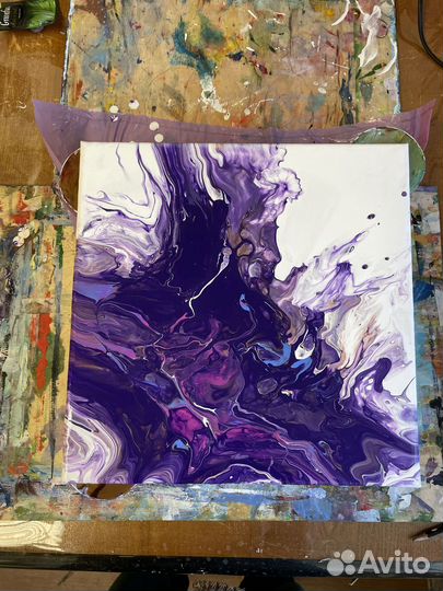 Картина Флюид - арт «Капли абстракции»