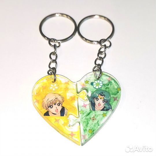 Парные брелоки с Сэйлор Уран и Нептун аниме