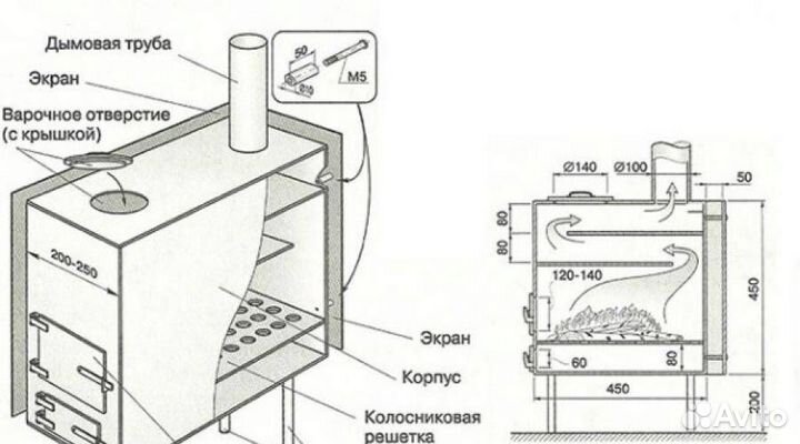 Печь для бани.гаража
