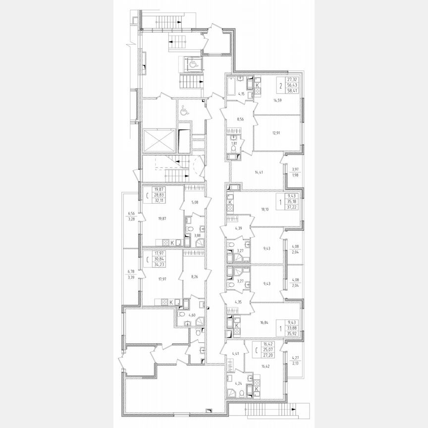 Квартира-студия, 34,2 м², 1/8 эт.