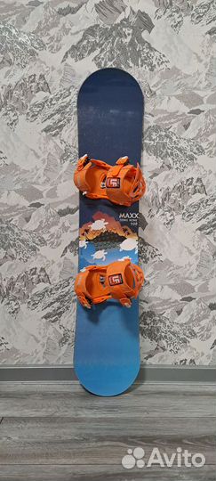 Детский сноуборд Maxx 108сm+ крепления Drake