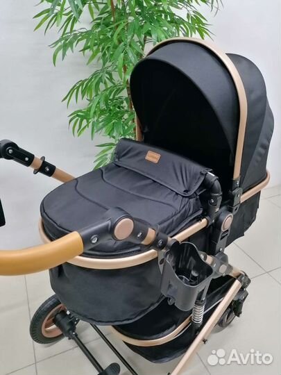 Новая коляска 3в1 Luxmom 530-W (чёрный)