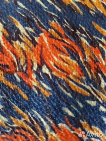 Плотная цветная хлопковая ткань. Винтаж СССР