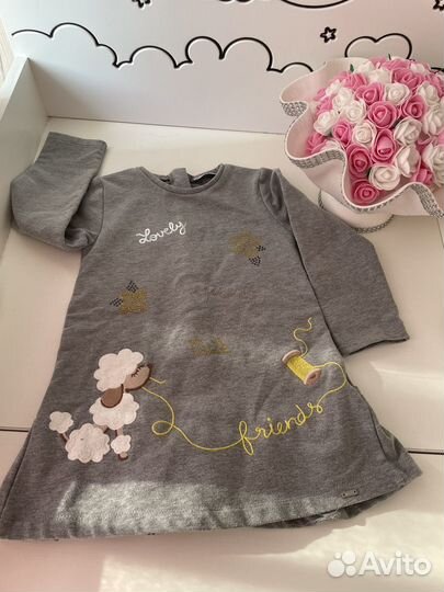 Платье на девочку теплое