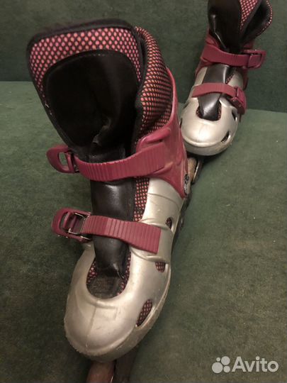 Роликовые коньки детские.37 размер Колеса пластик