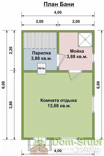 Карабаново. Хорошая надёжная Баня из бруса Б-9 6х6