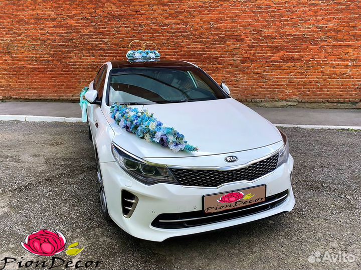 Свадебное украшение на машину №14