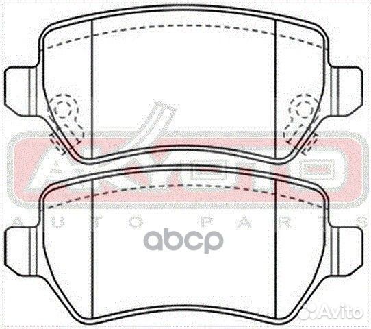 Колодки тормозные задние AKD-1276 akyoto