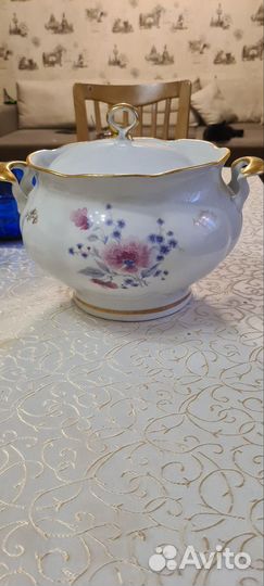 Супница фарфор винтаж СССР