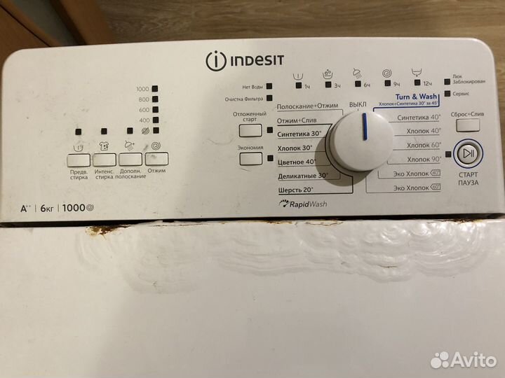 Стиральная машина с вертикальной загрузкой indesit