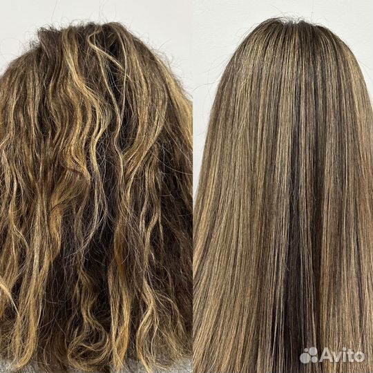 Кератиновое выпрямление волос