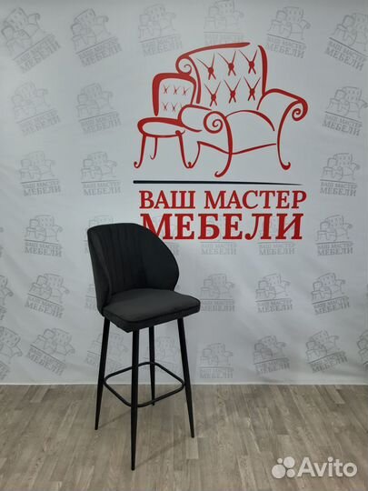 Стулья барные Сиэтл в коричневом велюре