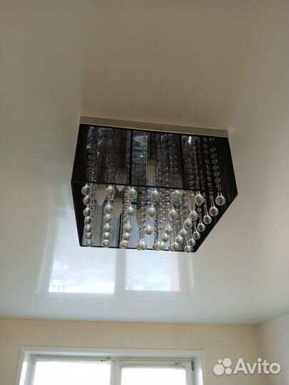 Люстра потолочная, чёрная