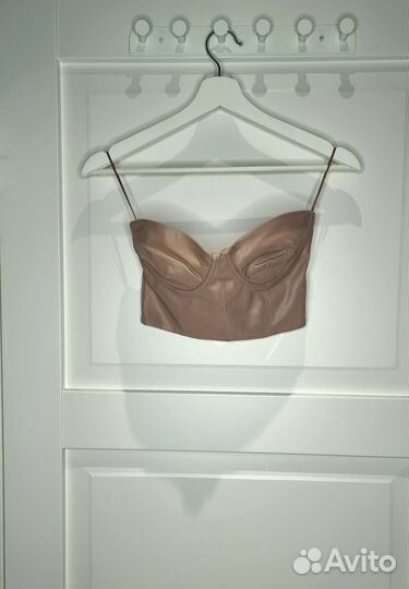 Кожаный топ Zara