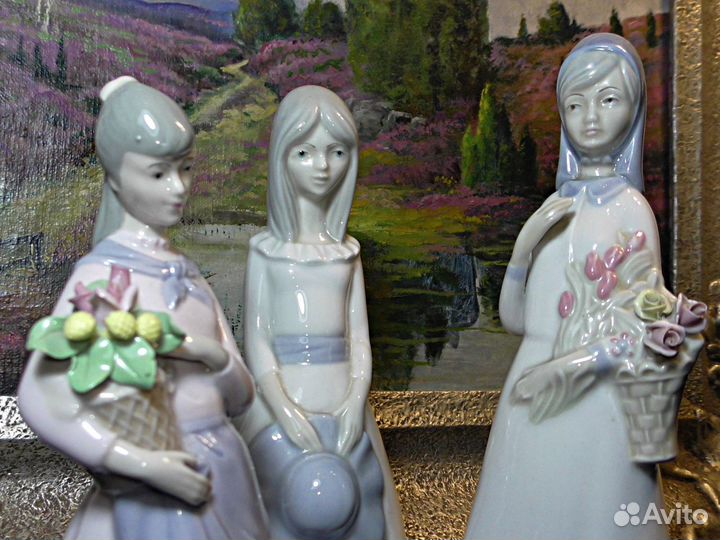 Девочки.Испания.Цветочницы.Статуэтки.Рекена.Фарфор