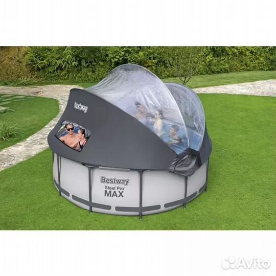 Каркасный бассейн Bestway 366х100 см с куполом