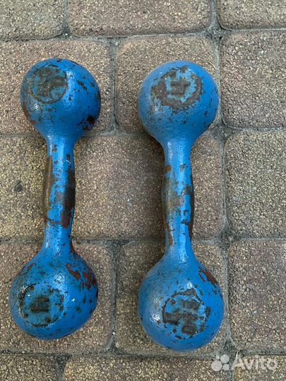 Гантели чугунные СССР 4 кг
