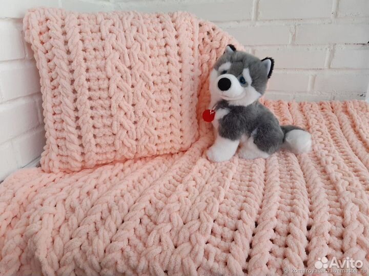 Плед плюшевый из ализе пуффи