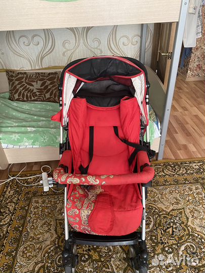 Детская коляска Capella S-803WF Сибирь (красный)