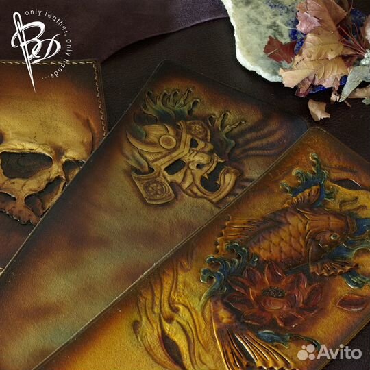 Кошелек, портмоне, бумажник ручная работа. Кожа