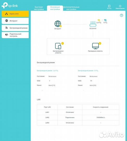 Wifi роутер tp link ec220-g5. 2,4 и 5 ггц