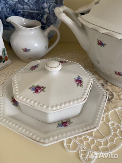 Масленка фарфор СССР